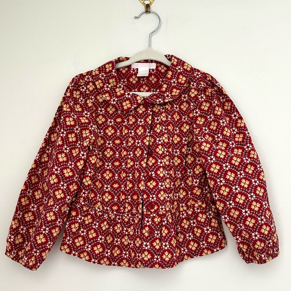 Janie and Jack Fall Peterpan Collar Button-Up Shirt Size 4T